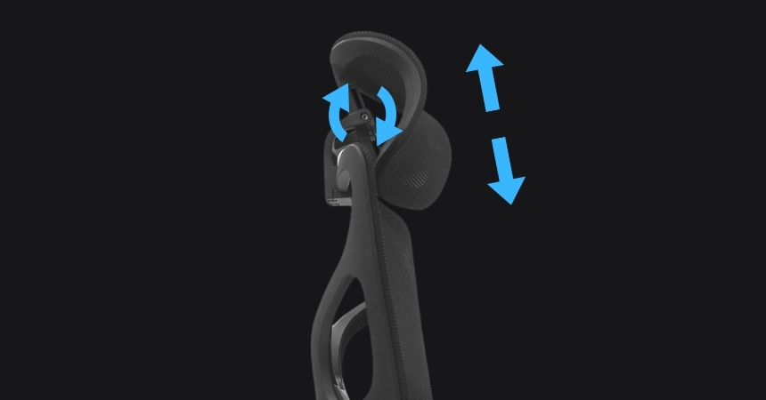 Regulowany zagłówek 2D fotela BIONIC AIR FR